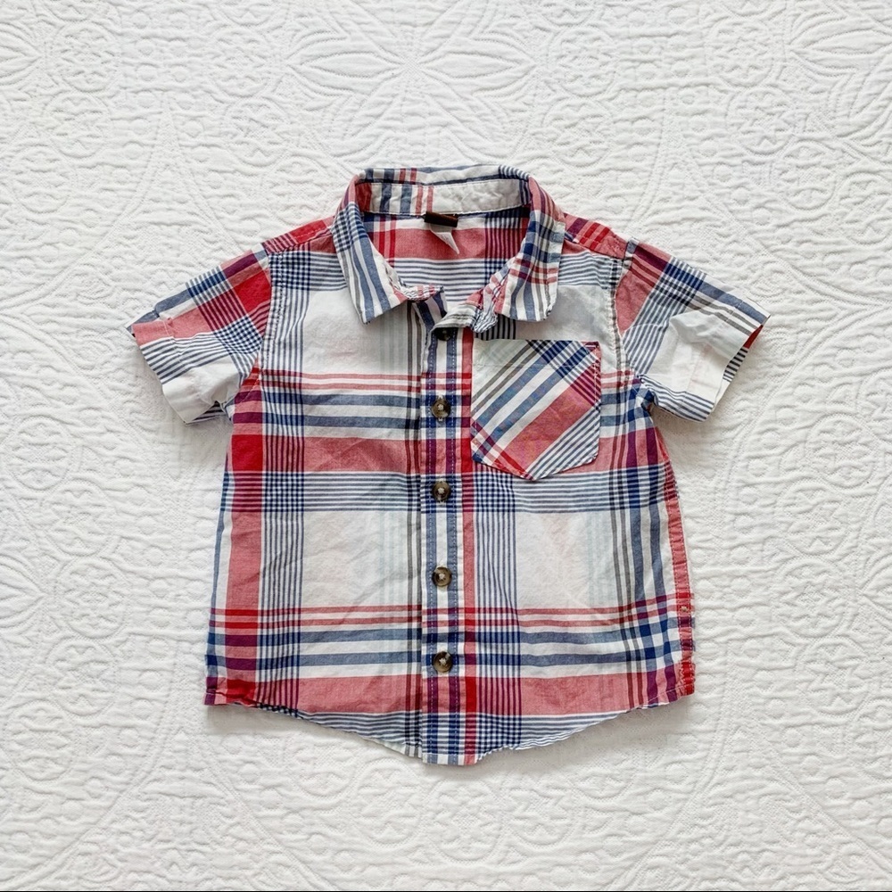 Tea Collection Boys Plaid Button Down Shirt‎